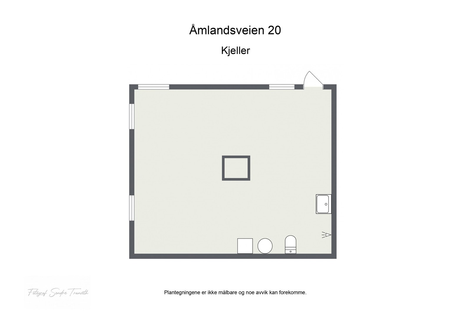 Plantegning kjeller. Galleribilde