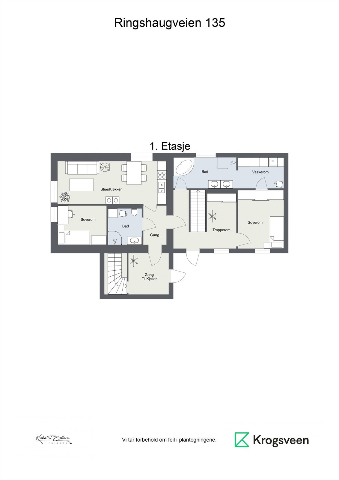 Planskisse 1. etasje. Galleribilde