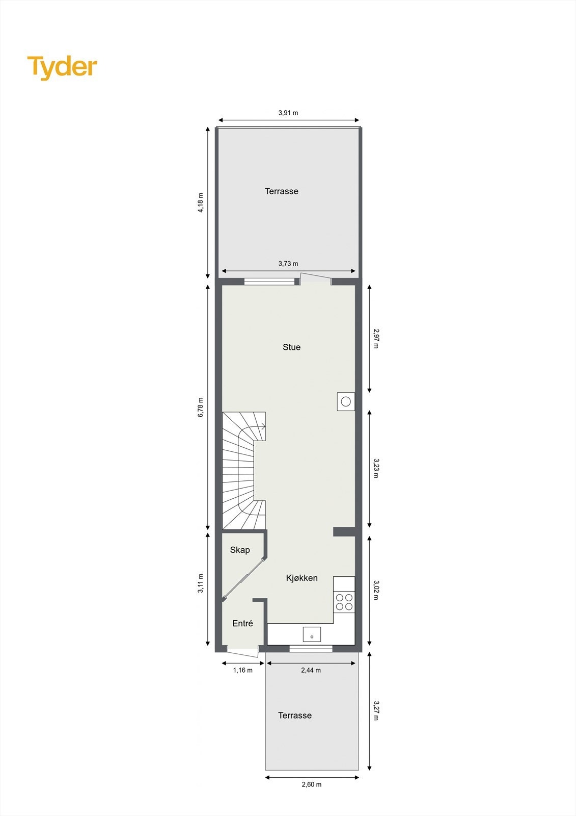 Plantegning 1.etg Galleribilde
