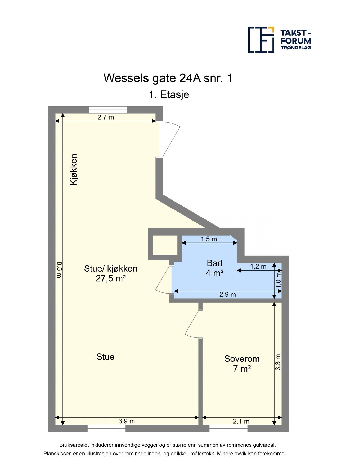 Plantegning 1.etasje Galleribilde