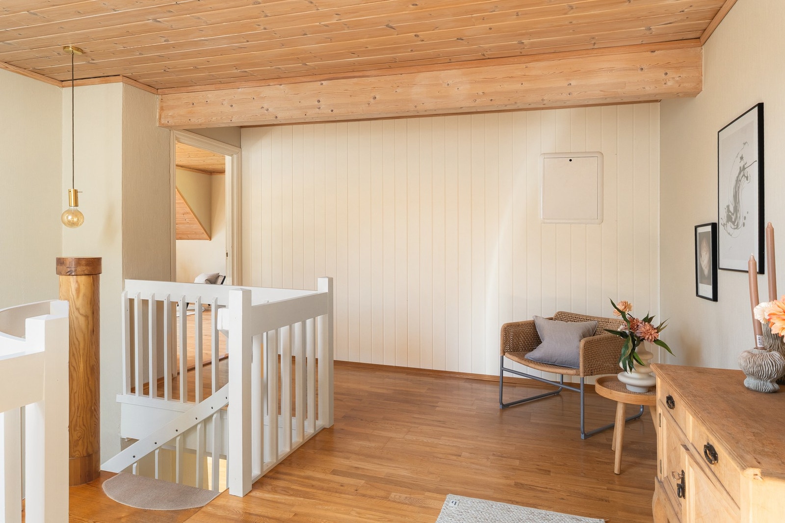 Her kan man fint innrede med kontorløsning eller en hyggelig lesekrok. Galleribilde