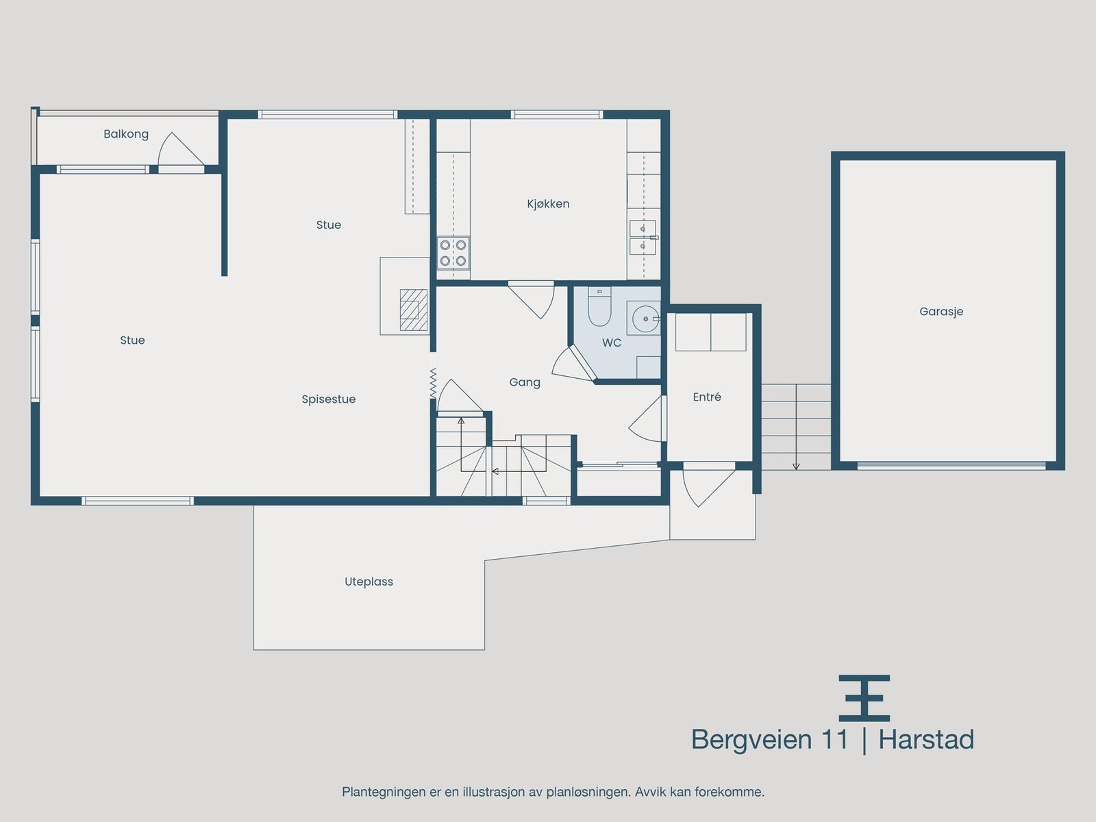 Plantegning hovedetasje Galleribilde
