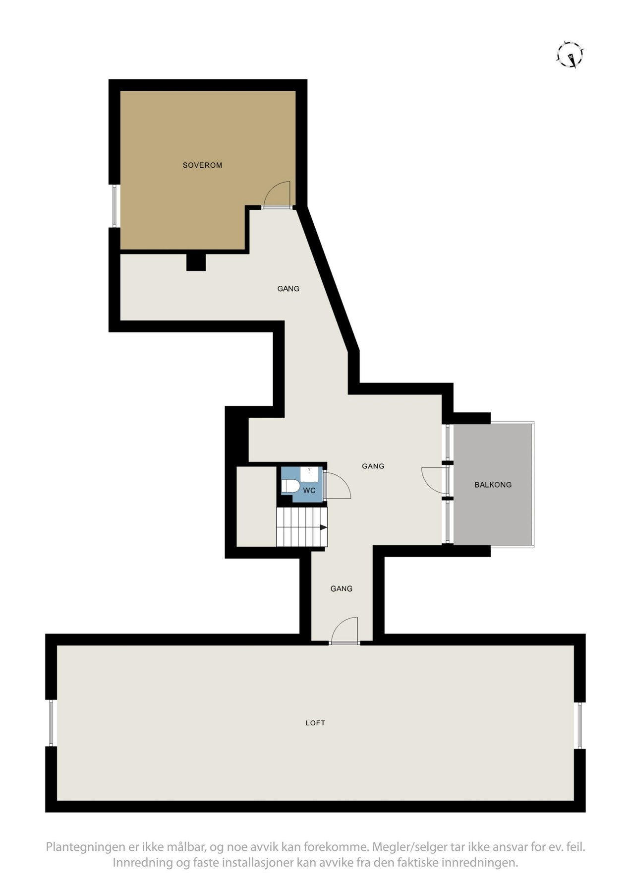 Plantegning loft Galleribilde