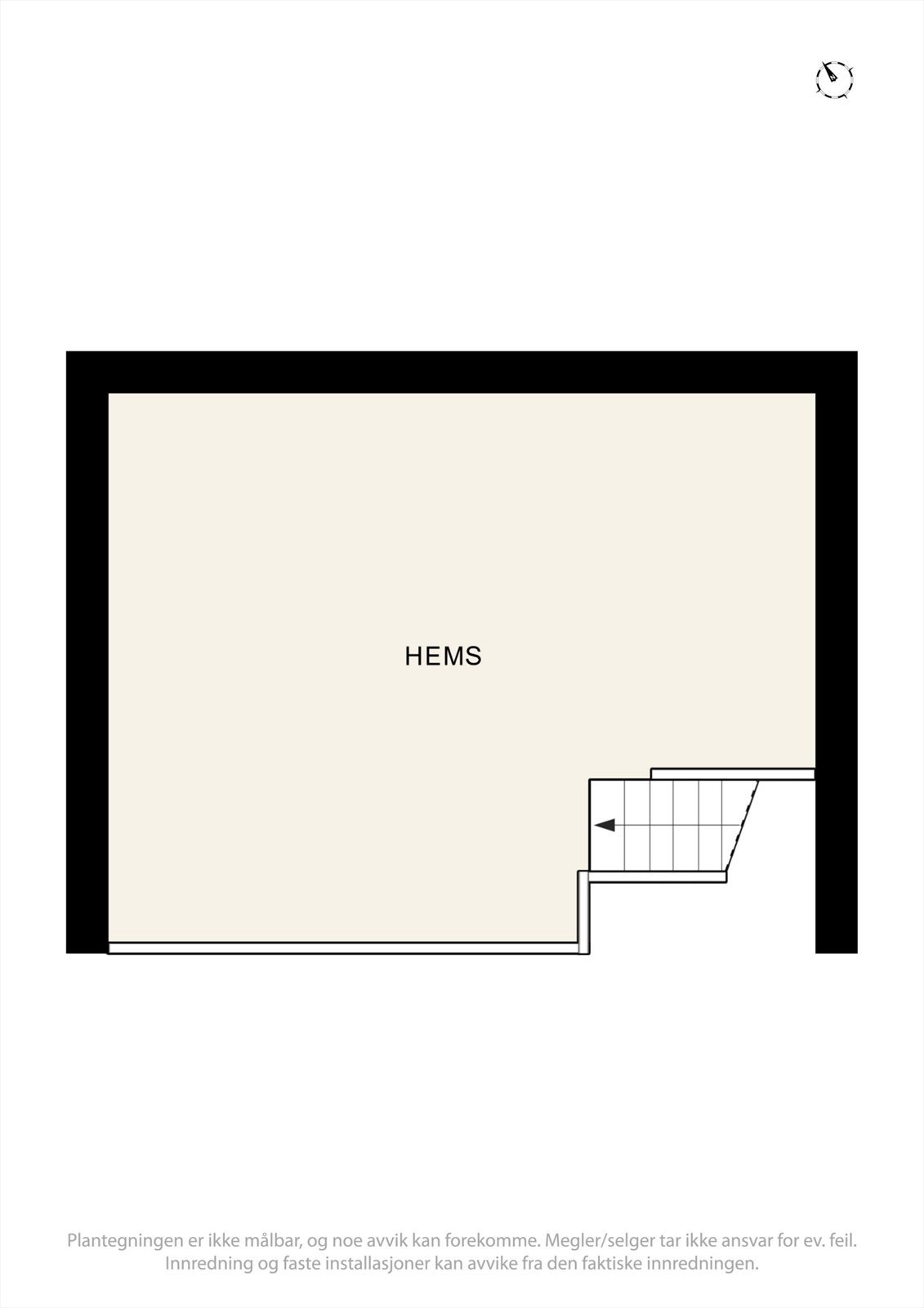 Planløsning hems. Galleribilde