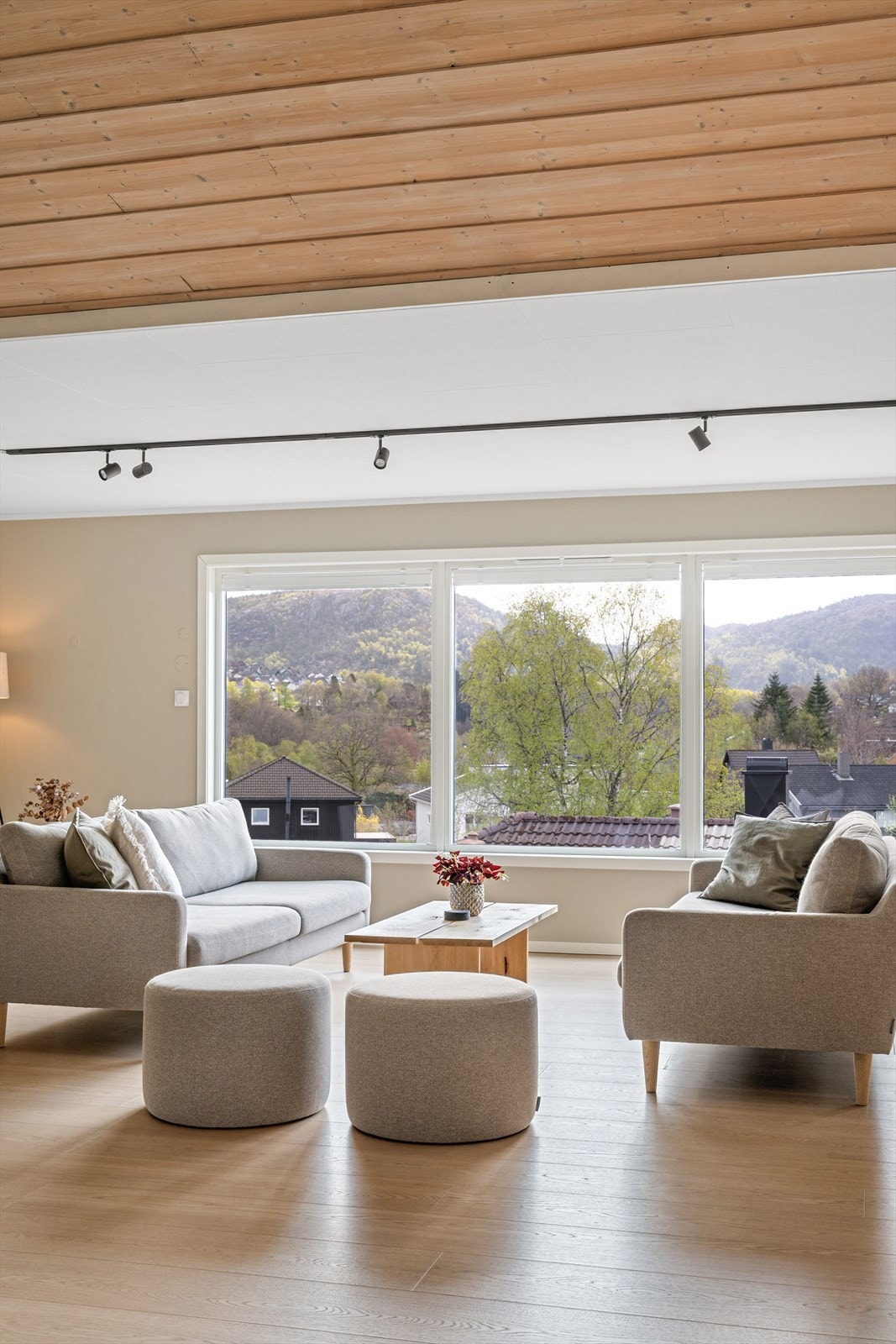 Store vindusflater slipper inn rikelig med naturlig lys og gir flott utsikt. Galleribilde