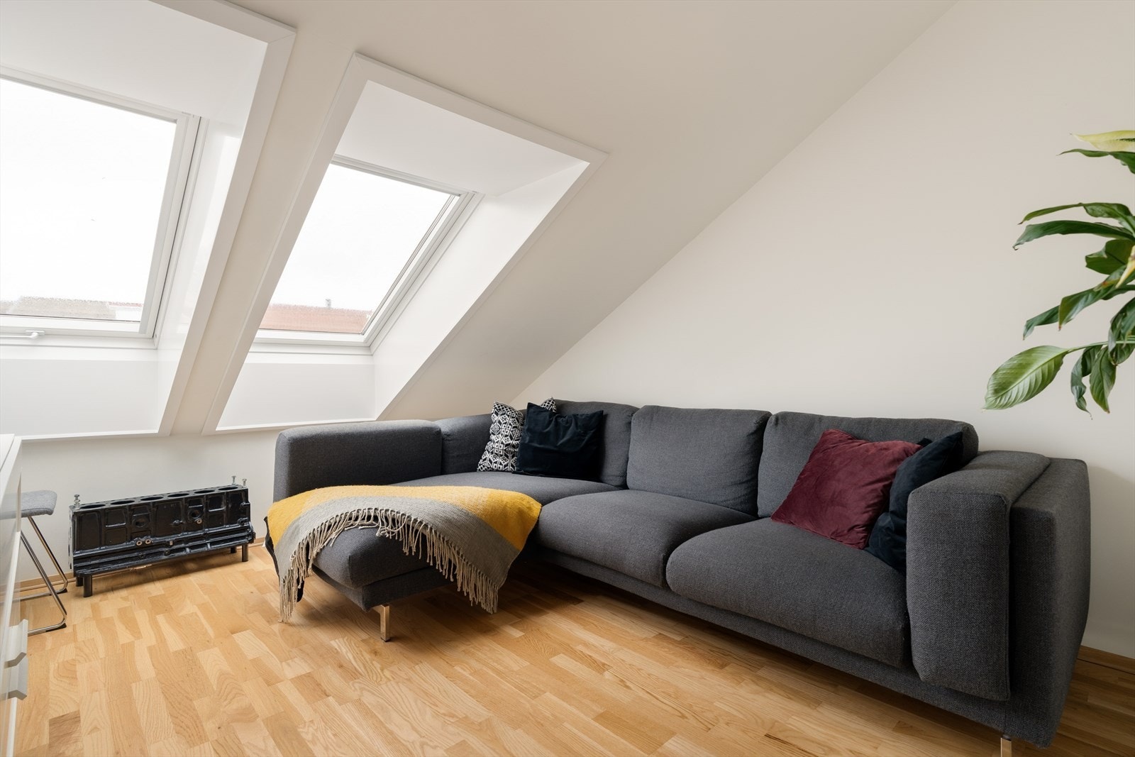 Stue/soverom loft Galleribilde