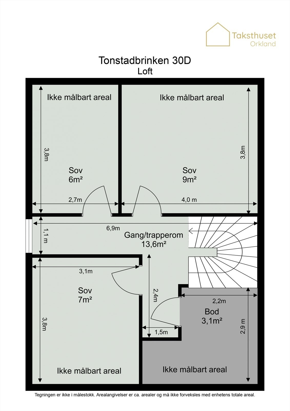 Planskisse loft Galleribilde