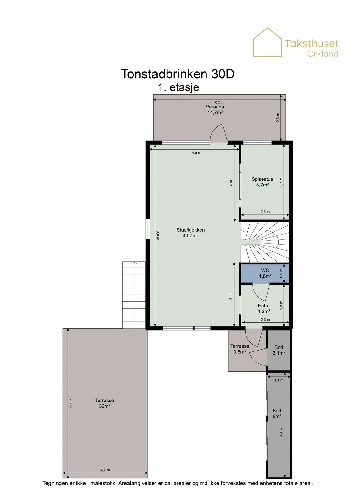 Planskisse 1. etasje Galleribilde