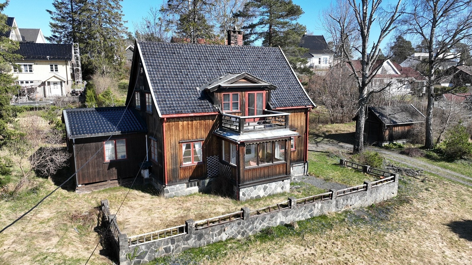 Høydefoto av eiendommen. Galleribilde