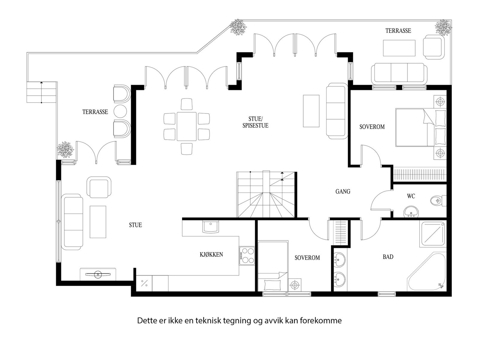 Plantegning hovedplan Galleribilde