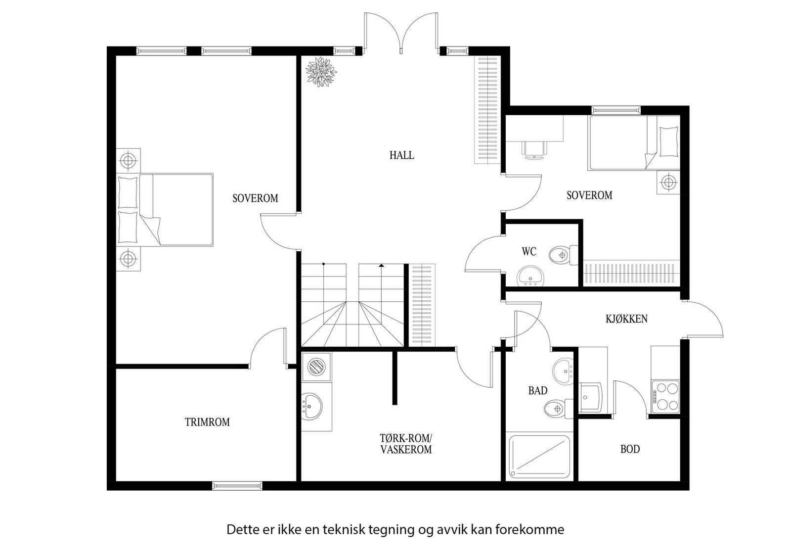 Plantegning underetasjen Galleribilde