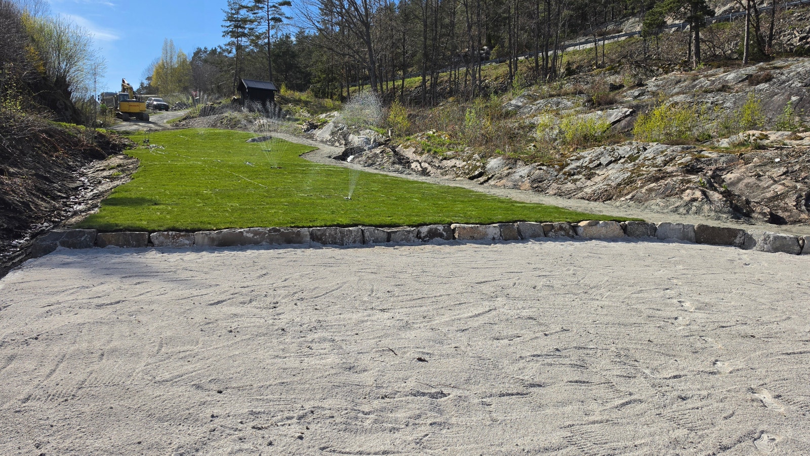 Helt nytt rekreasjonsområde med sandstrand som bindes sammen med småbåthavnen Galleribilde