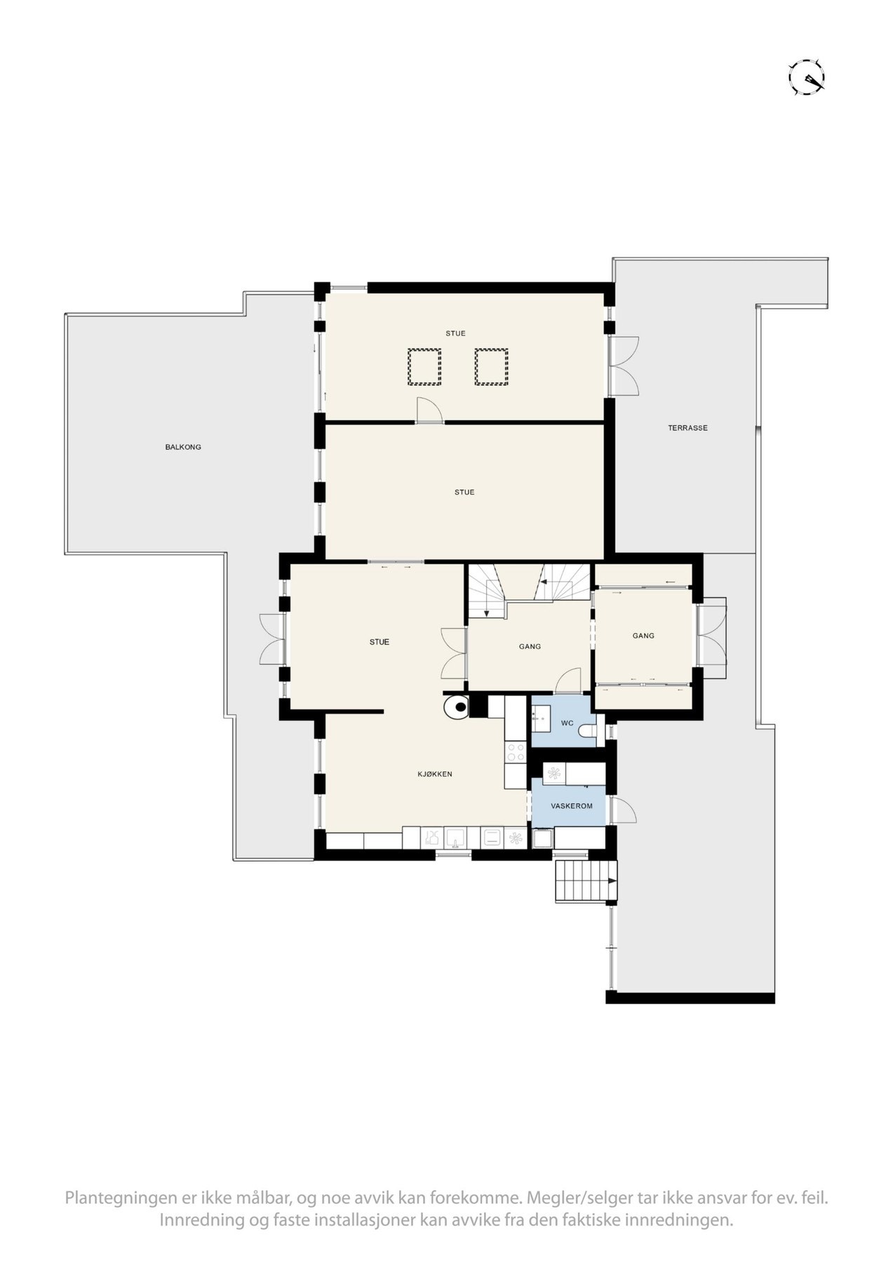 Plantegninger 1. etasje. Galleribilde