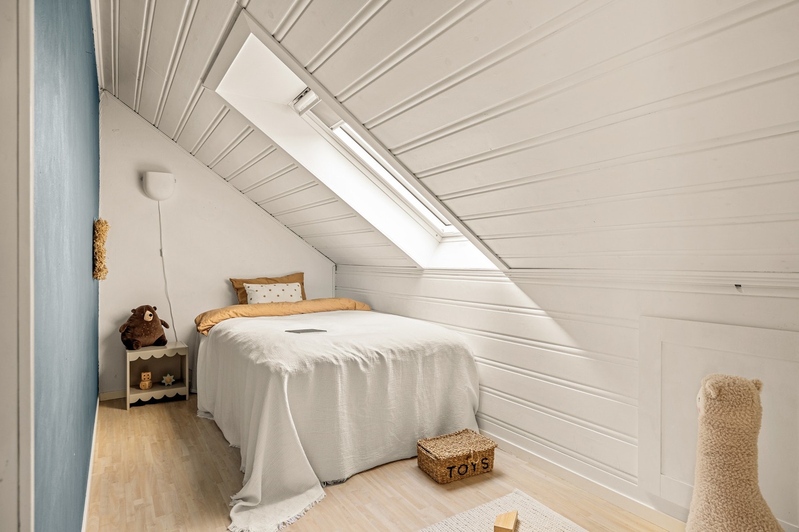Det gjøres oppmerksom på at denne etasjen er oppført som loft i byggetegninger. Galleribilde