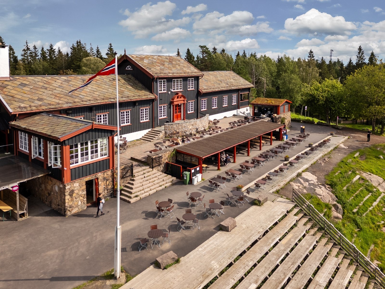 Grefsenkollen Restaurant. Her har de fantastisk god pizza, vel fortjent etter turen opp hit! Galleribilde
