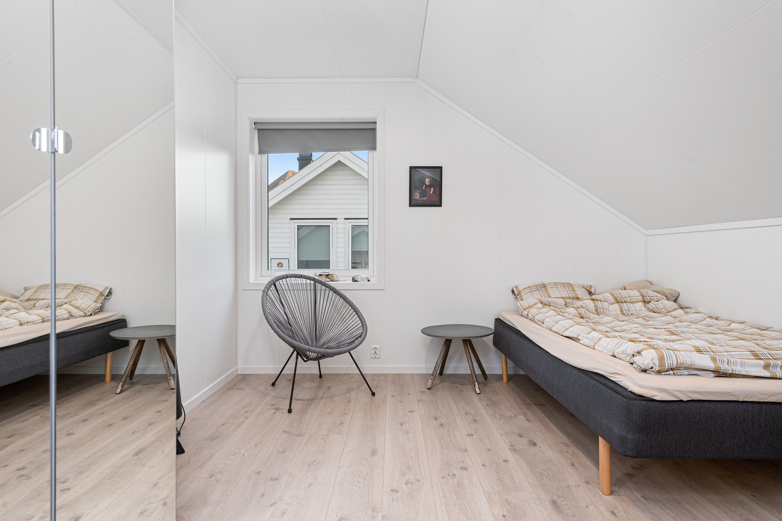 Alle soverommeneer av god størrelse, er gjennomgående lyse og har tilhørende garderobeskap. Bilder er fra en tilsvarende bolig. Avvik kan derfor forekomme. Galleribilde