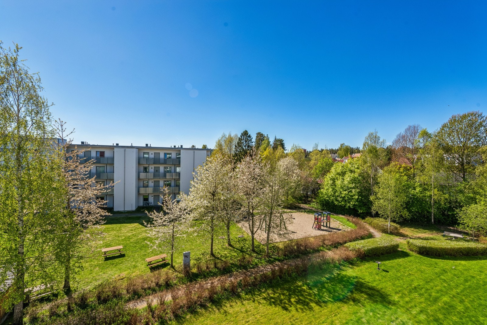 Fin utsikt fra sydvendt balkong. Galleribilde