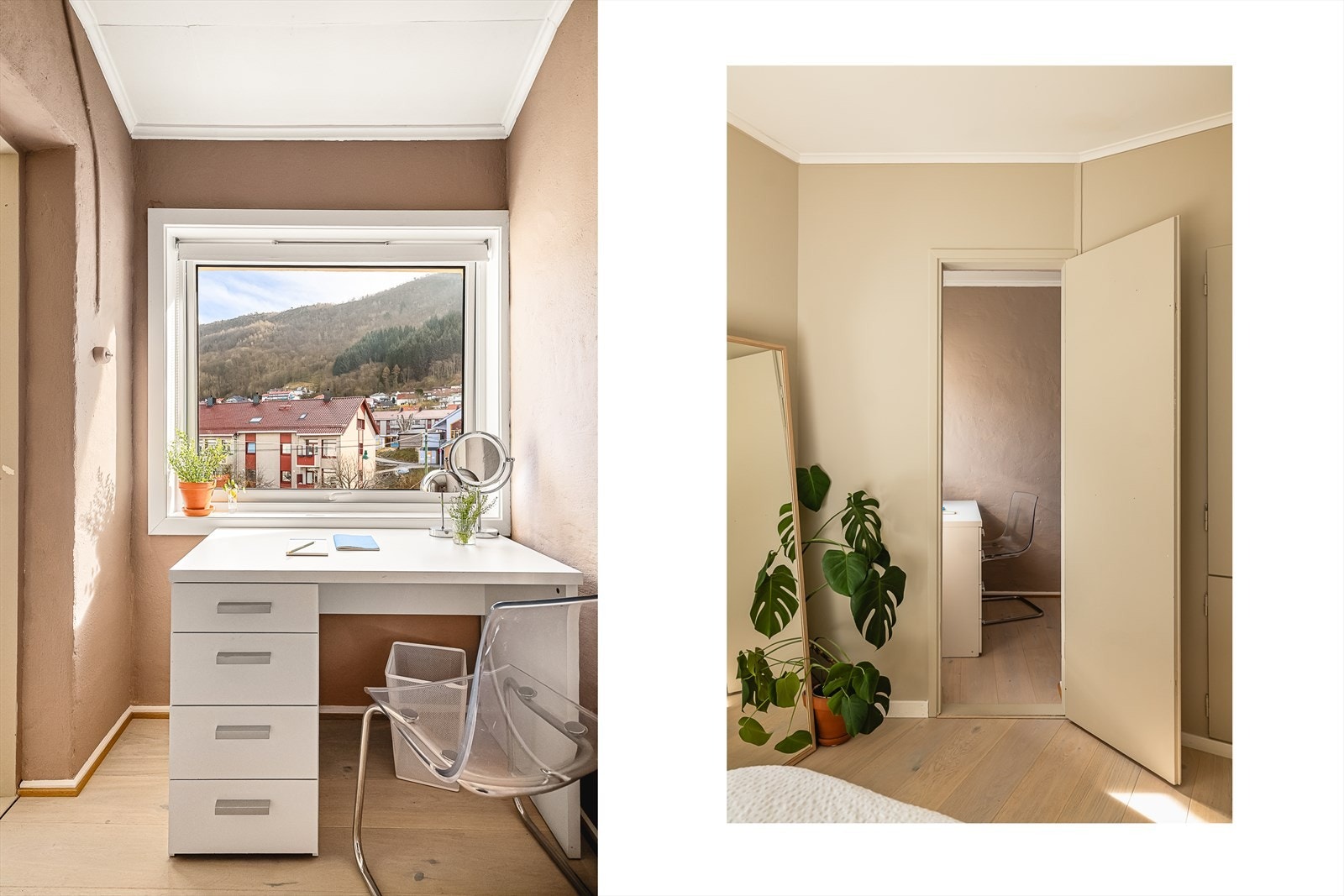 Hovedsoverommet har i tillegg et svært praktisk garderoberom/walk-in closet/kontor på 3,3 kvm. Galleribilde