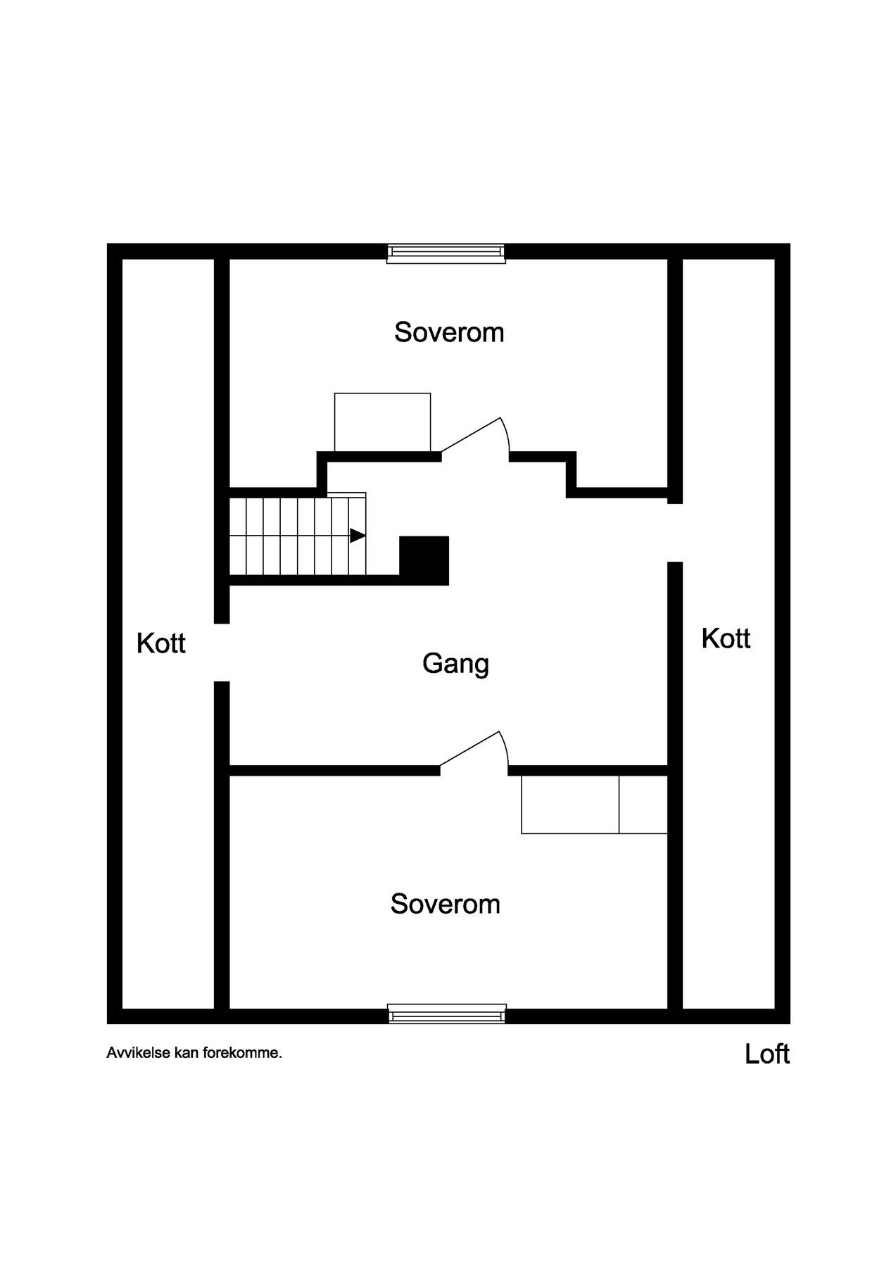 Plantegning loft. Galleribilde