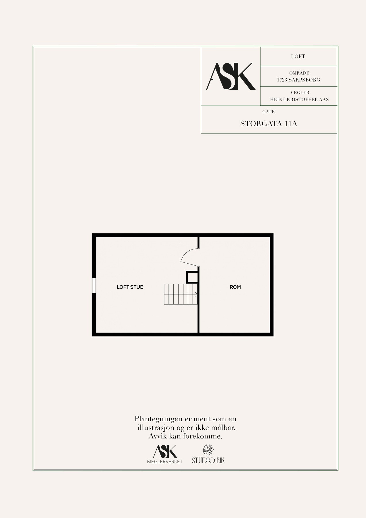 Plantegning loft. Galleribilde