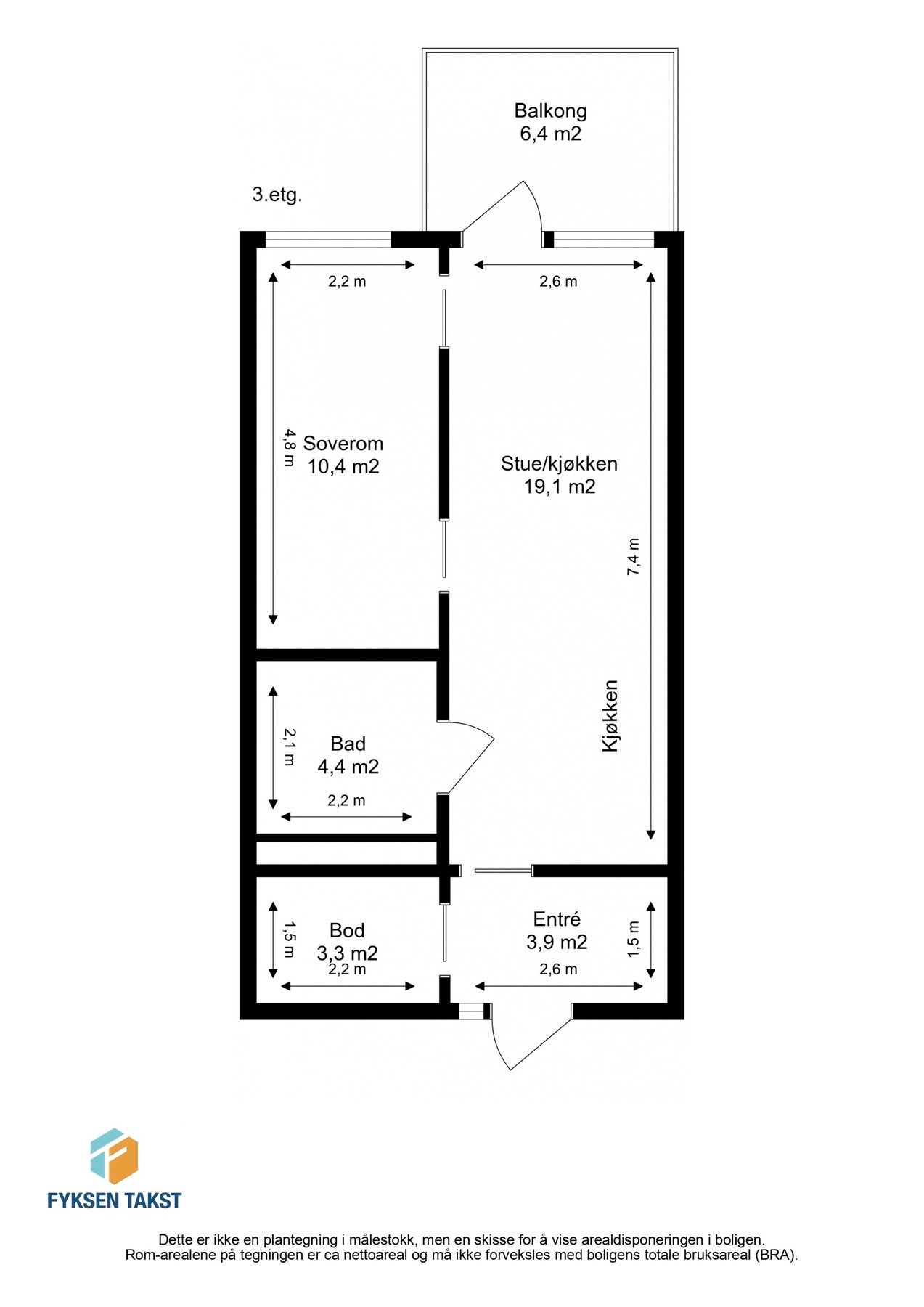 Planskisse 3.etasje. Galleribilde