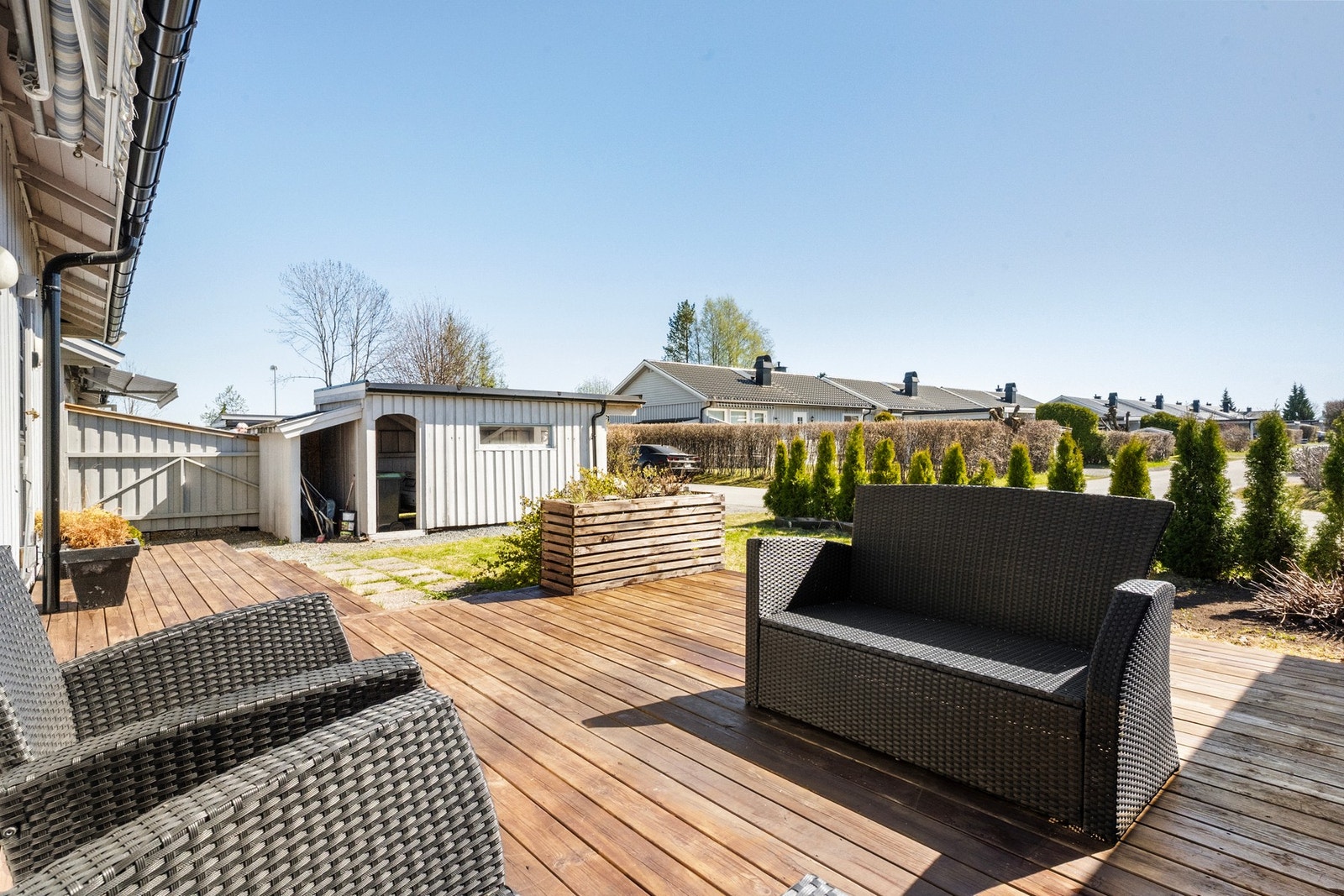 Andelseier disponerer den del av tomten som naturlig tilfaller sin andel. Galleribilde