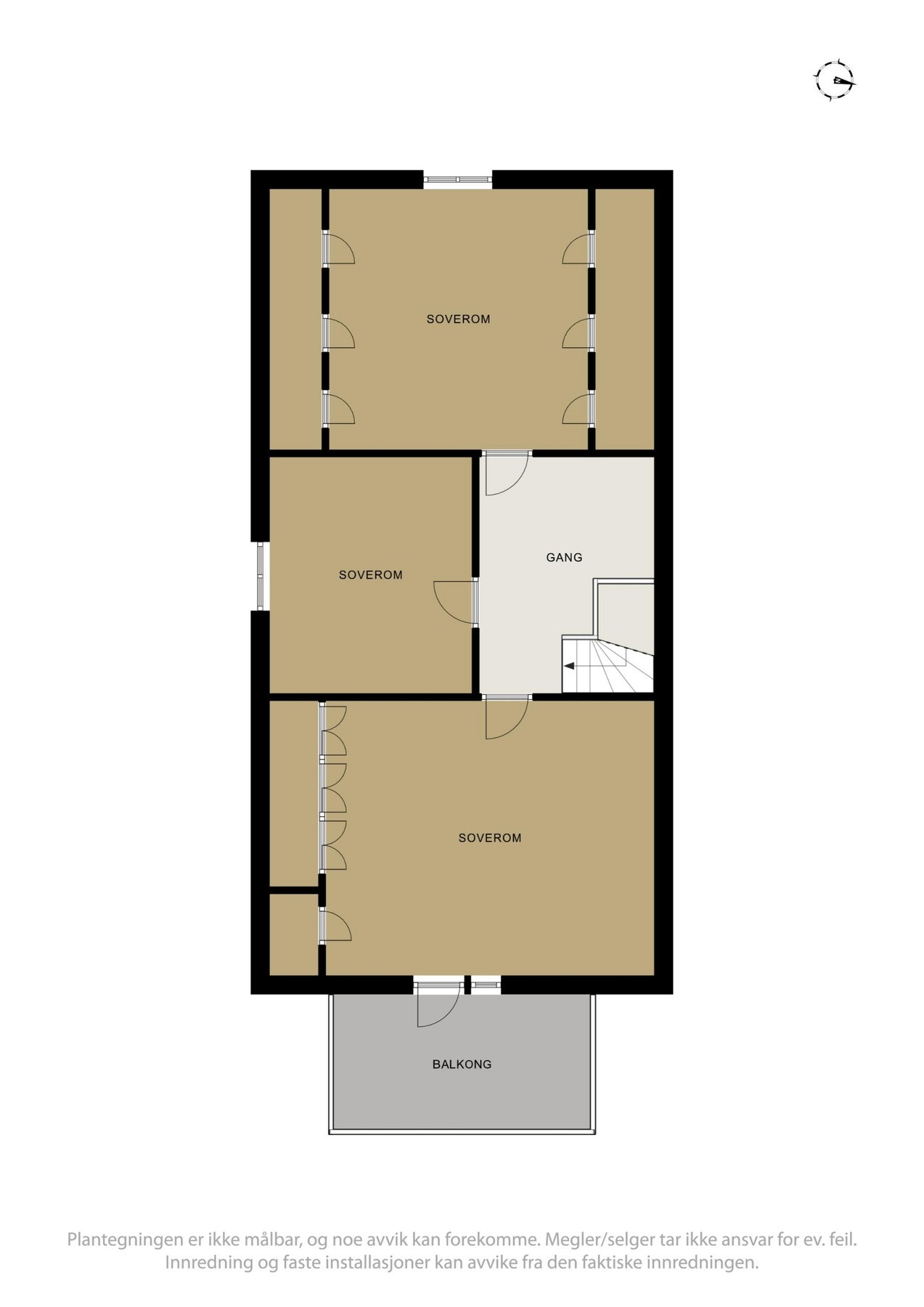 Plantegning loftsetasje Galleribilde