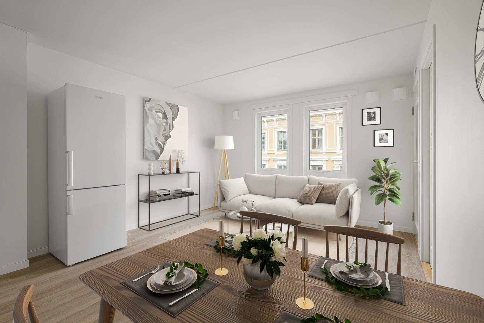 Lys og pen leilighet. Bildene viser en tilsvarende leilighet i bygget. Kort vei til buss, butikker, kafeer, park Galleribilde