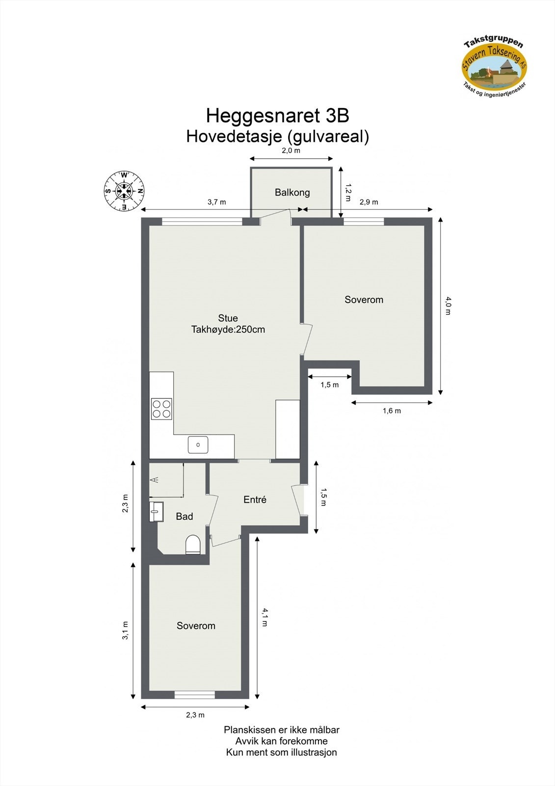 Heggesnaret 3B - Plantegning Galleribilde