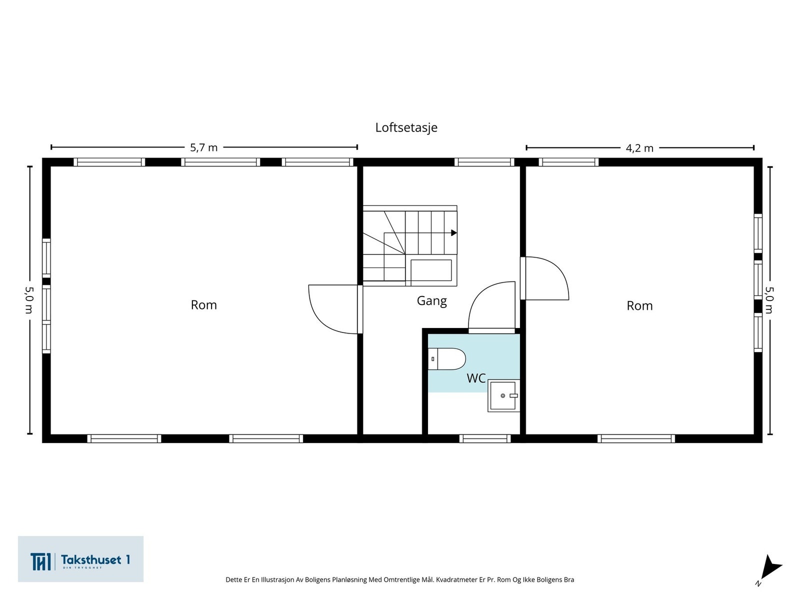 Plantegning loft Galleribilde