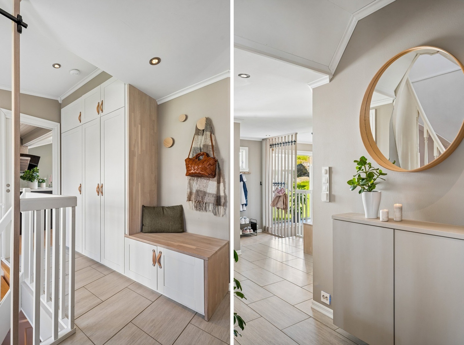 Velkomen inn! Lys og innbydande entré med fine plassbygde skap og god plass til ytterklede og sko Galleribilde