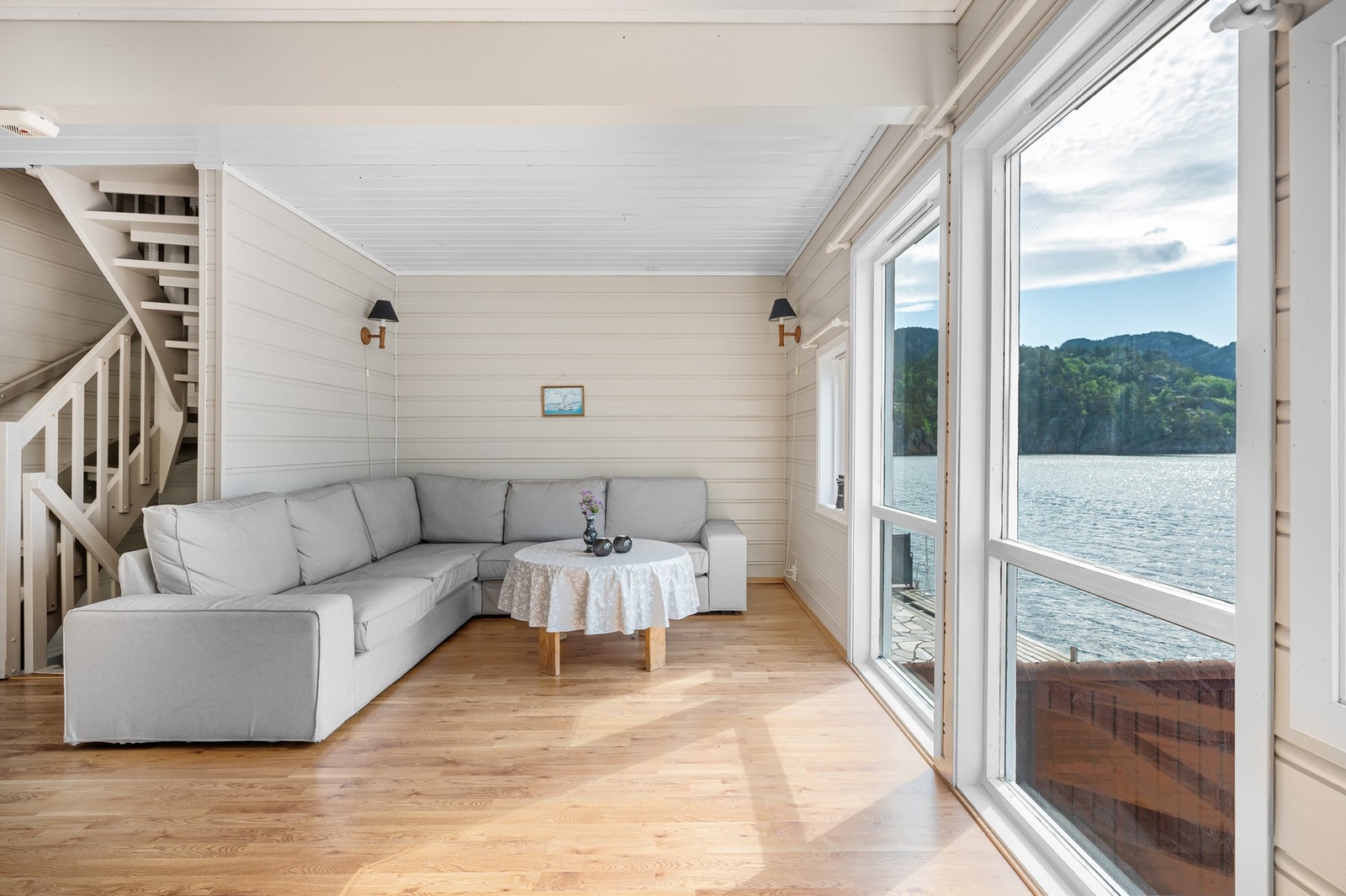 Stue med utsikt Galleribilde