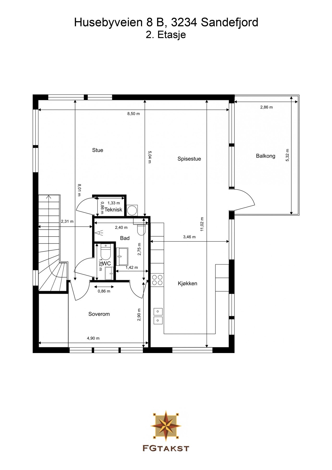 Plantegning 2.etasje Galleribilde