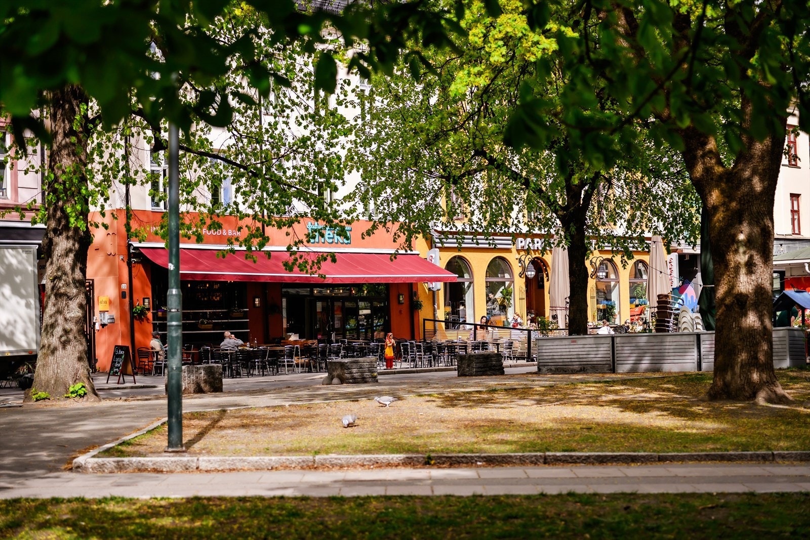 Grünerløkka er kjent for sitt urbane og pulserende byliv med umiddelbar nærhet til restauranter og kafeer. Galleribilde