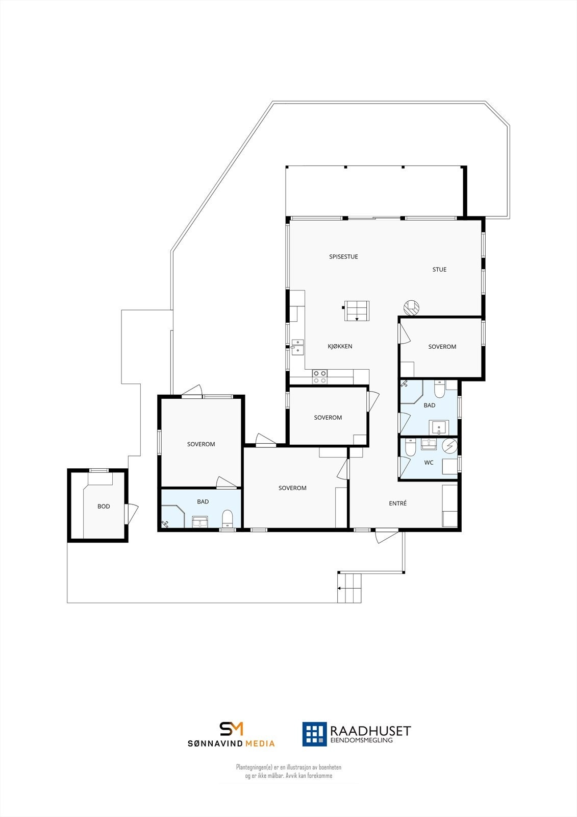 2D Plantegning | 1. Etasje Galleribilde