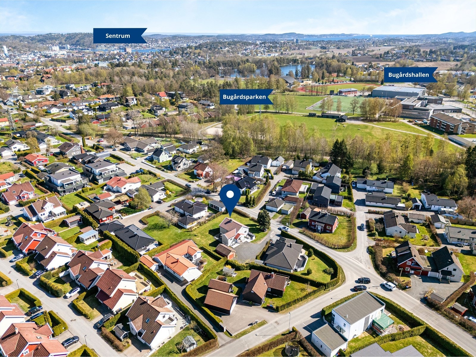 Beliggenheten gir kort vei til Bugårdsparken, et flott rekreasjonsområde for hele familien. Galleribilde