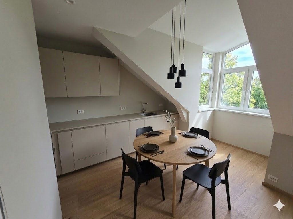 Stue/kjøkken (AI-pyntet) Galleribilde