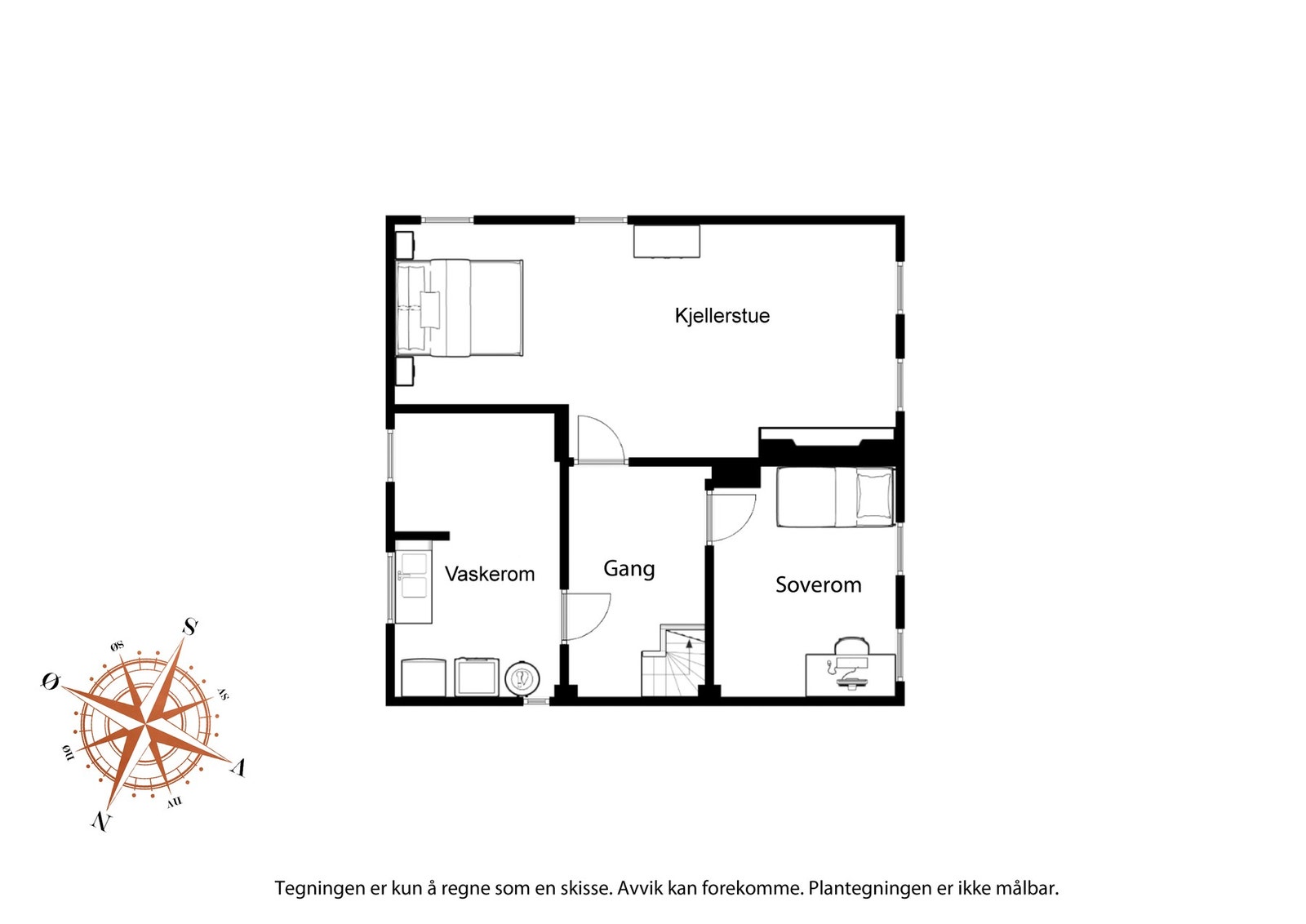 Plantegning underetasjen Galleribilde