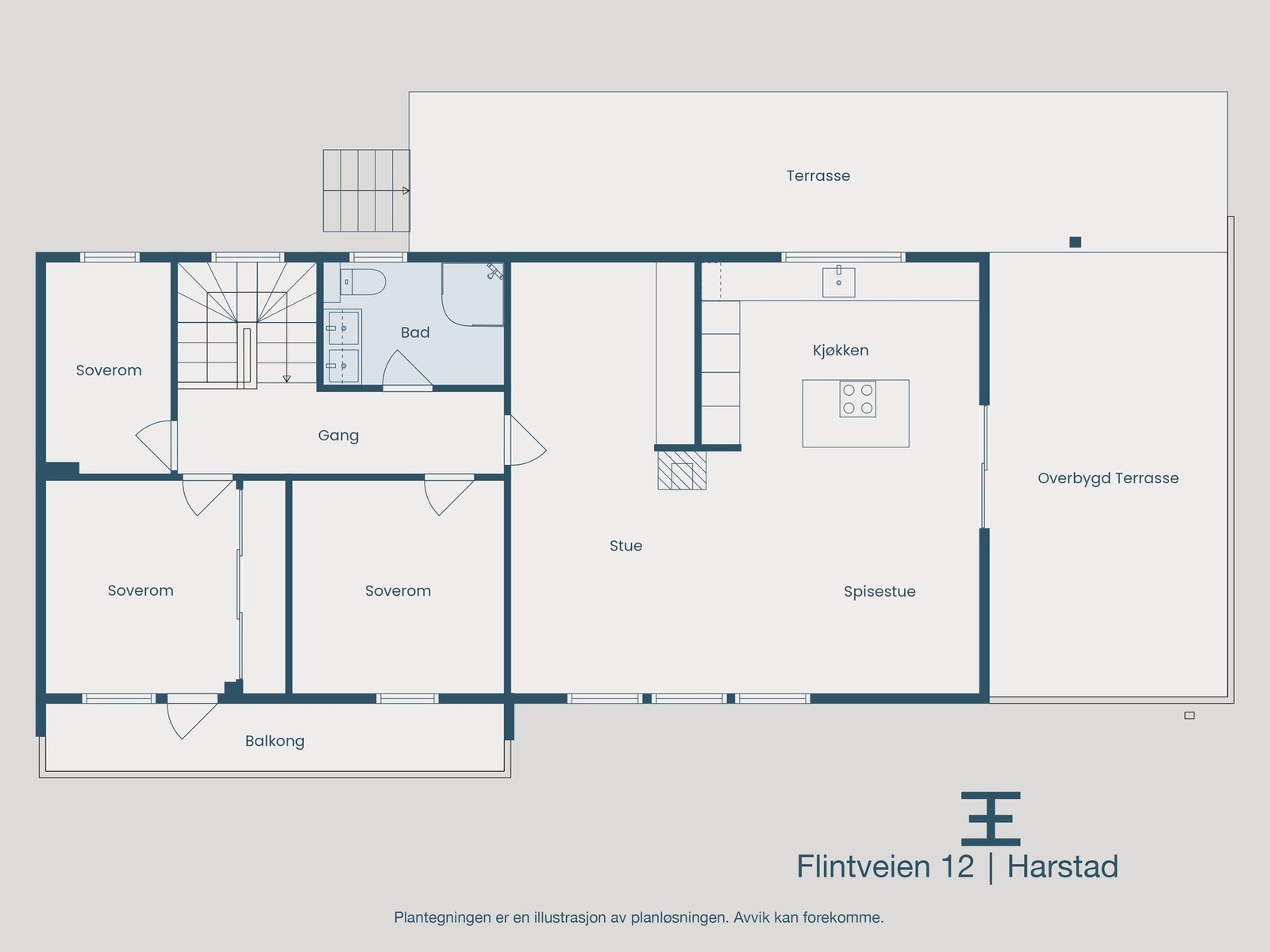 Plantegning 1. etasje Galleribilde