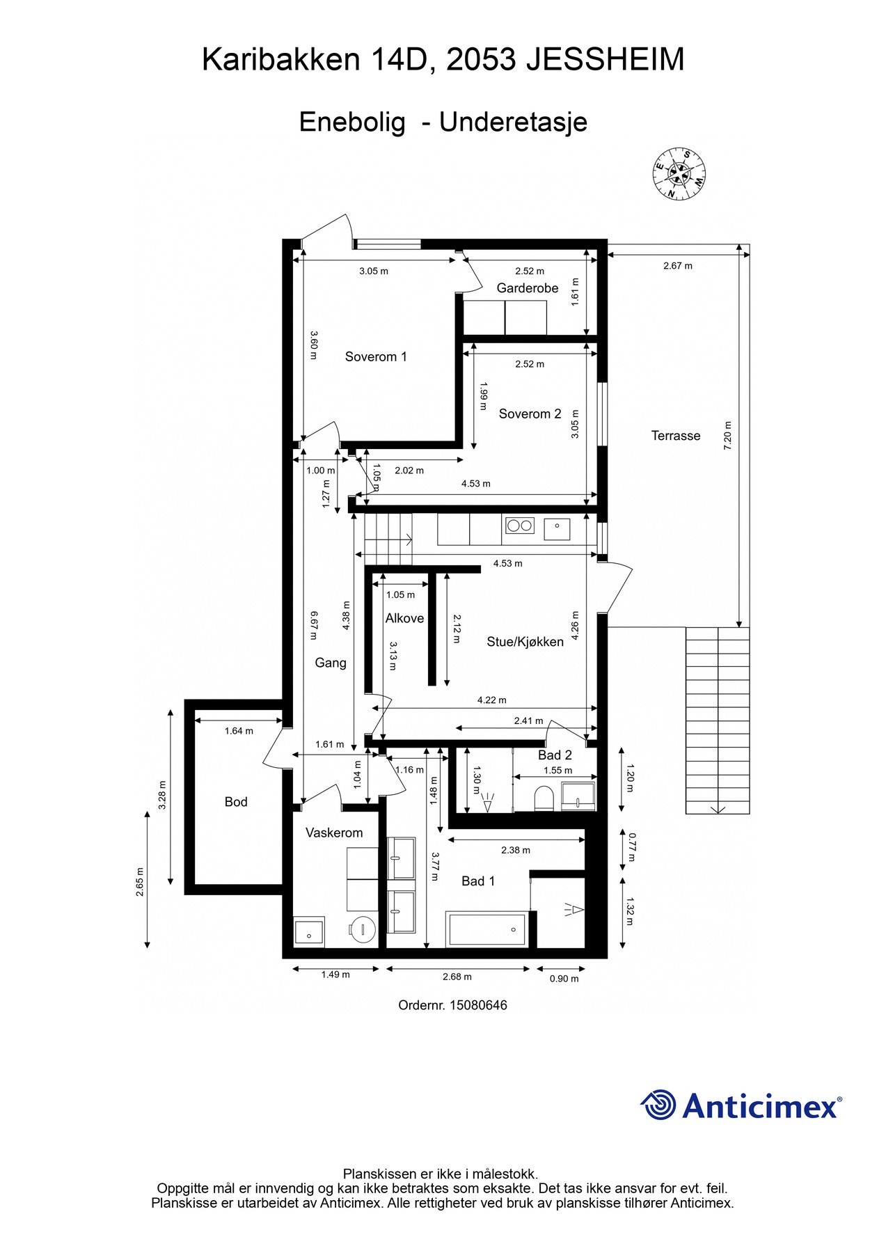 Plantegning underetasje Galleribilde