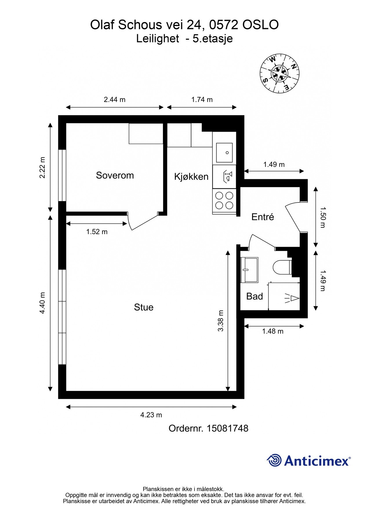 Vi begynner med plantegningen for å orientere oss litt. Galleribilde