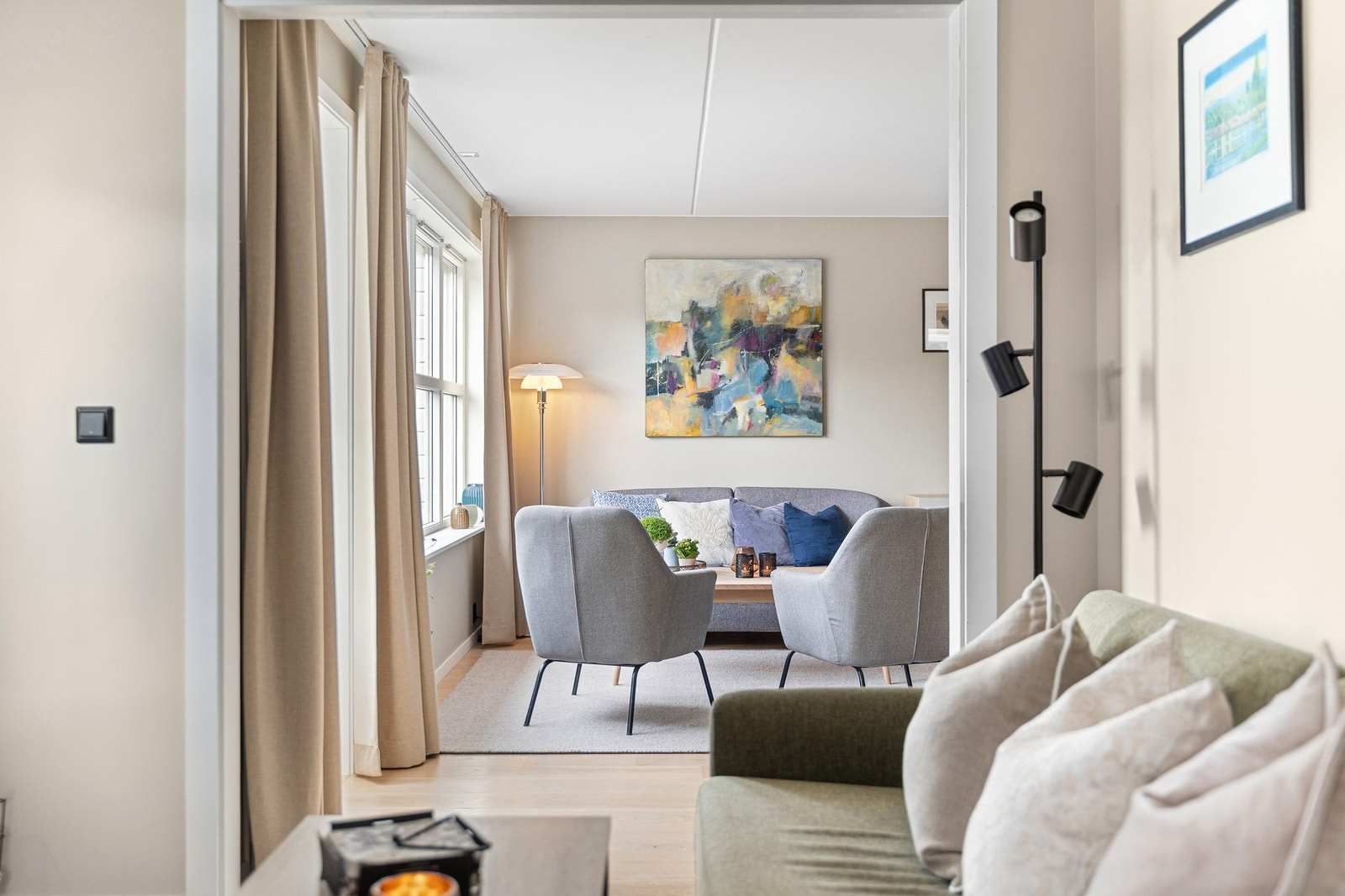 Leiligheten er utstyrt med romventilator, som bidrar til et bedre inneklima. Galleribilde