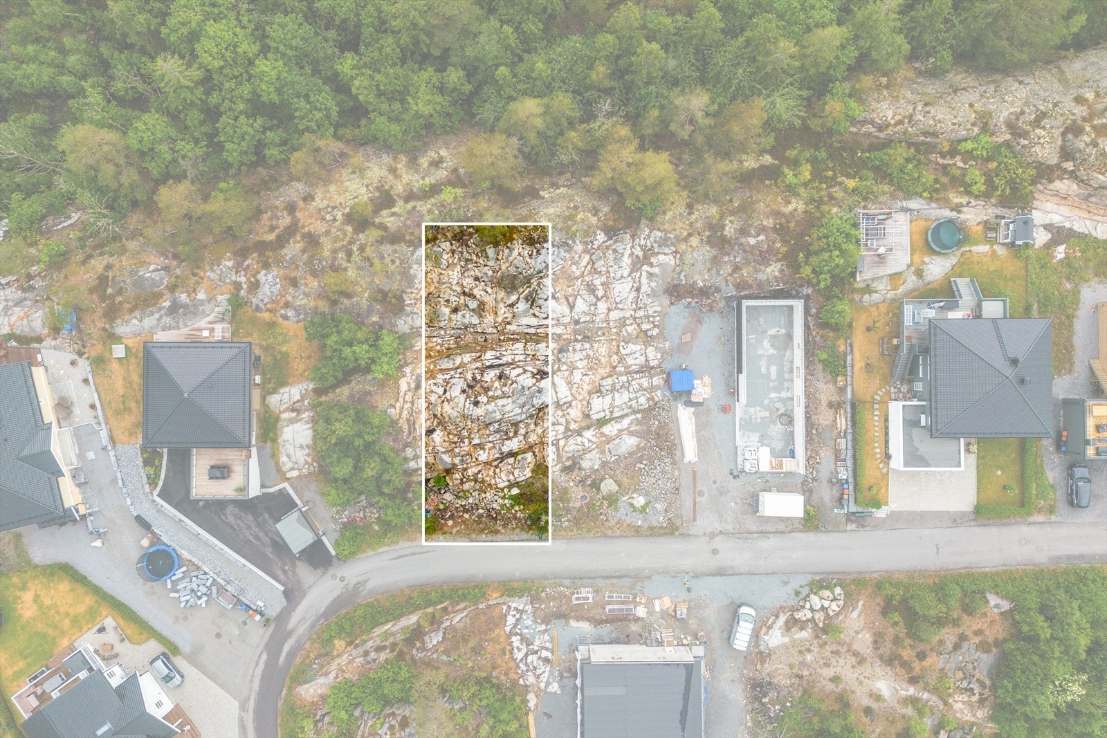 Omriss av tomtegrenser Galleribilde