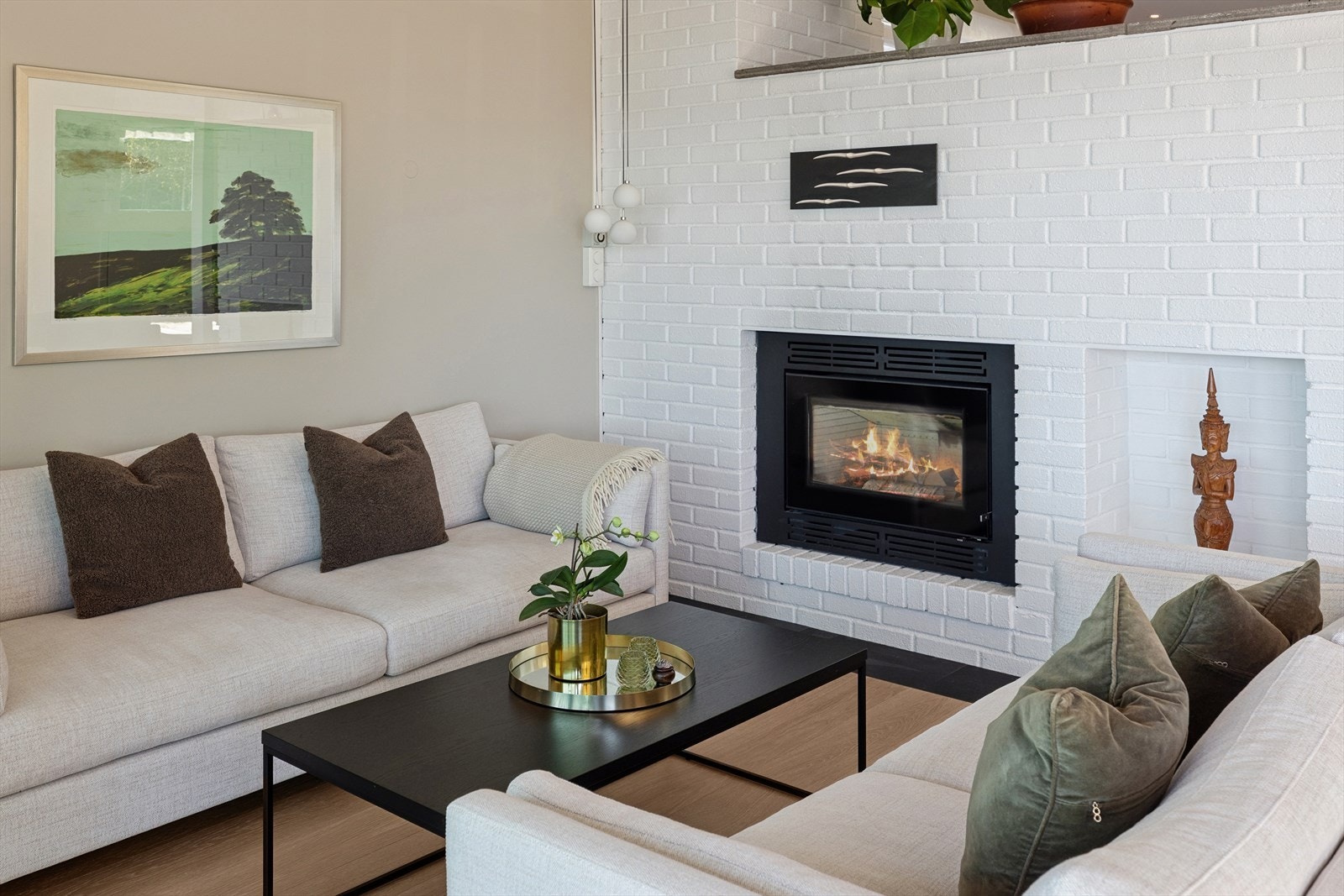 En flott peis gir varme og hygge på kalde dager. Galleribilde