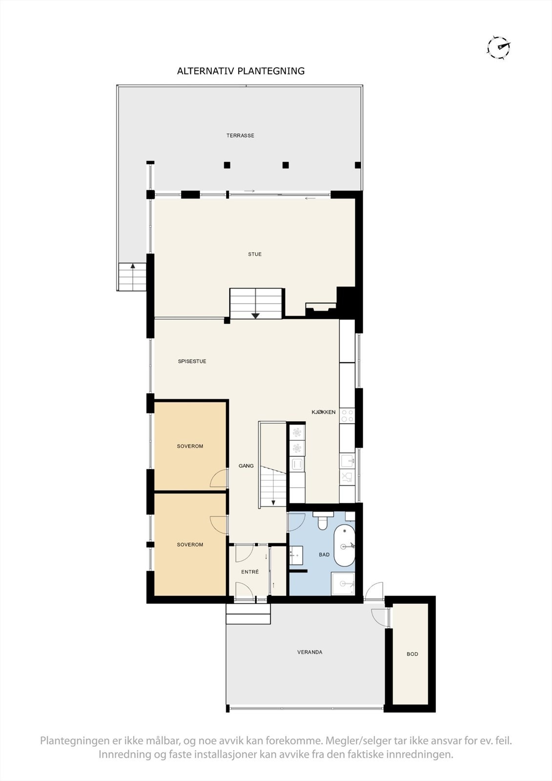Alternativ plantegning 1.etasje Galleribilde