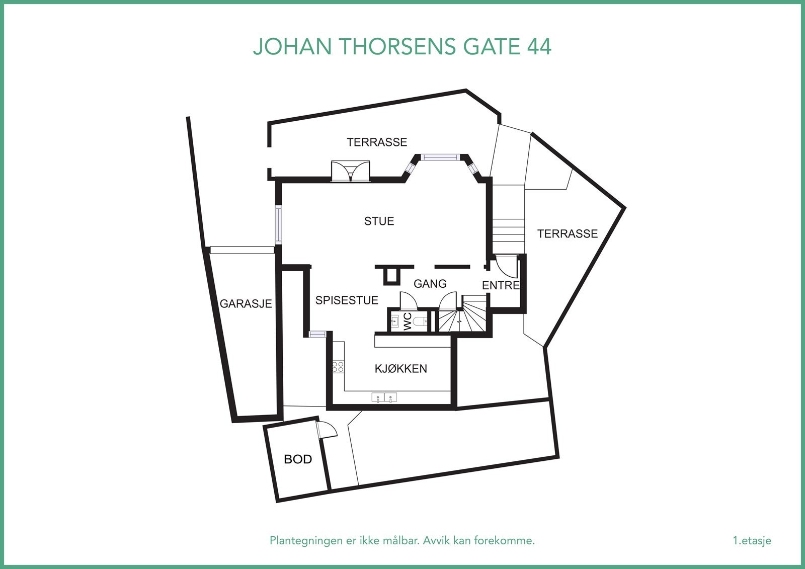Plantegning 1.etg. Galleribilde