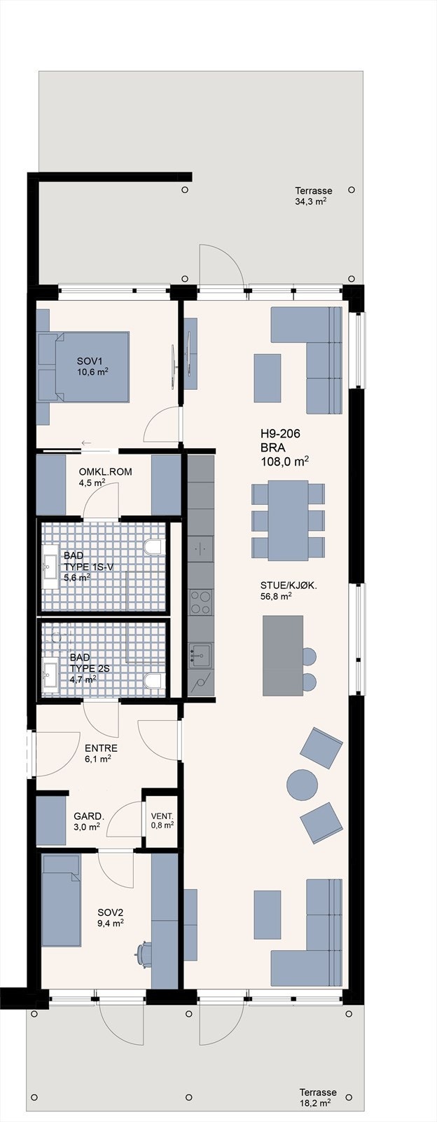 Leilighet H9-206 Galleribilde