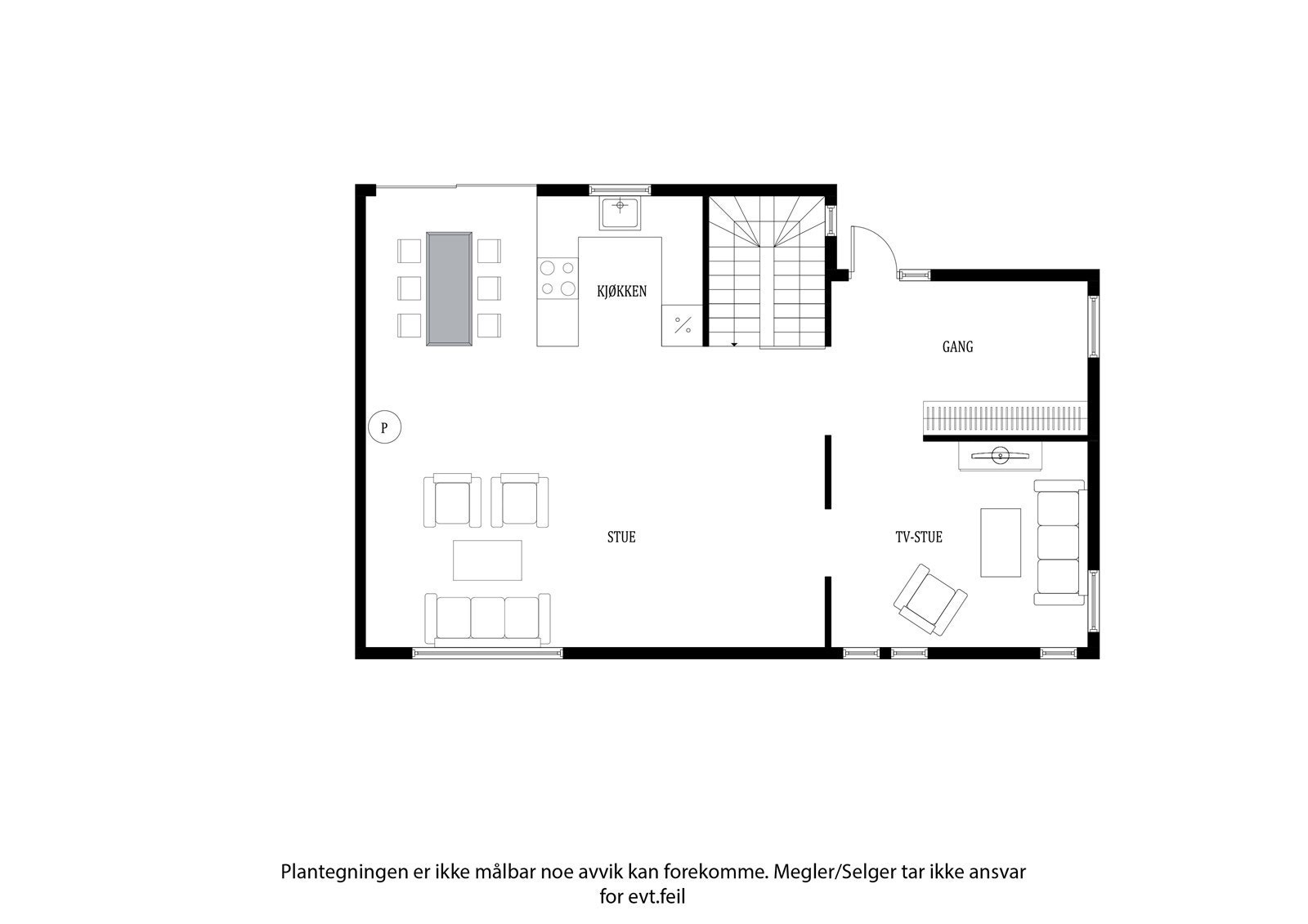 Plantegning hovedetasje Galleribilde