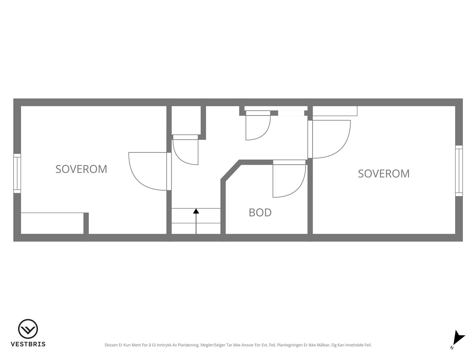 Plantegning | Loftsetasje (tilhørende boenhet 2). Galleribilde