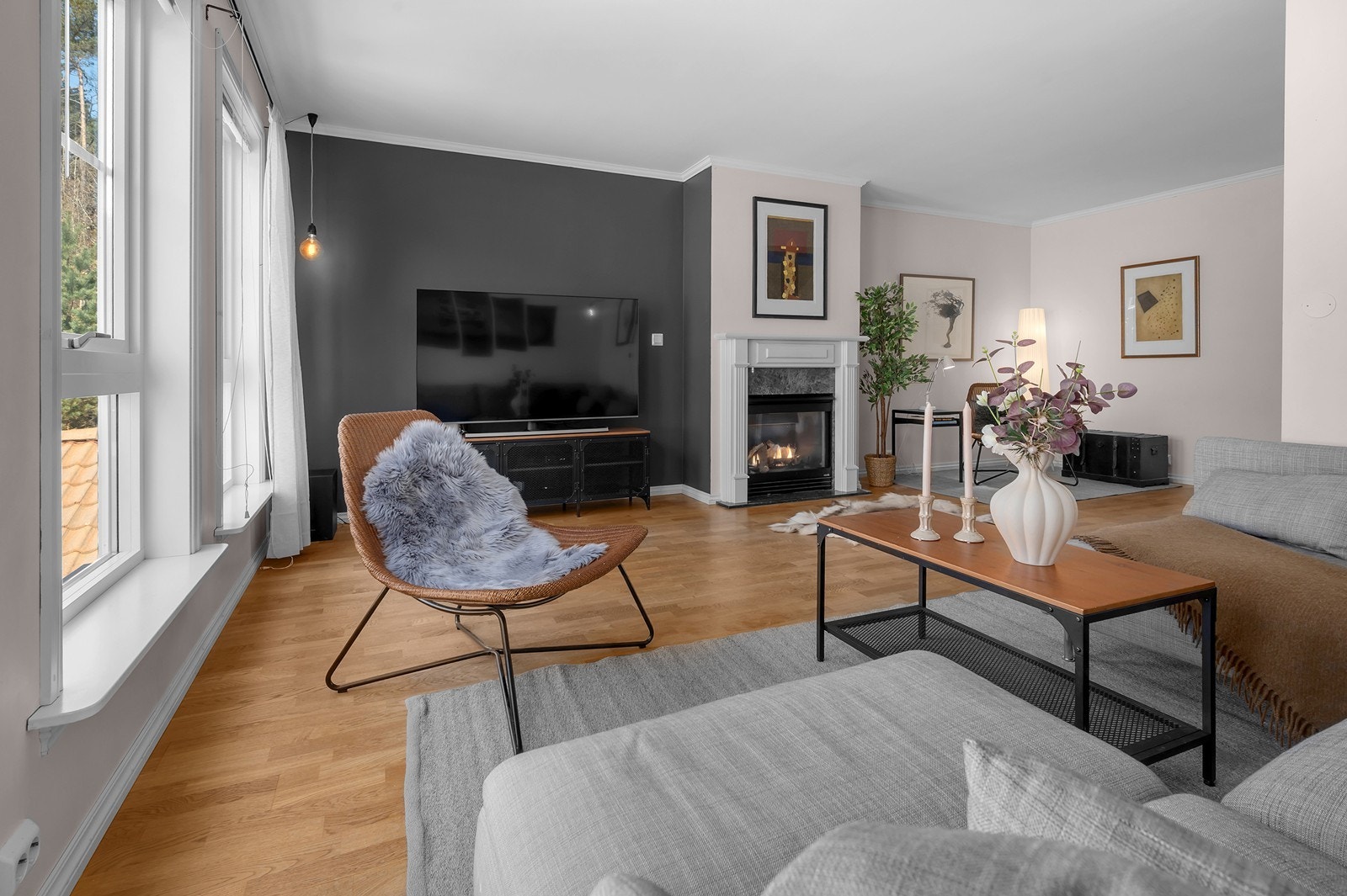 Stuen er har gasspeis Galleribilde